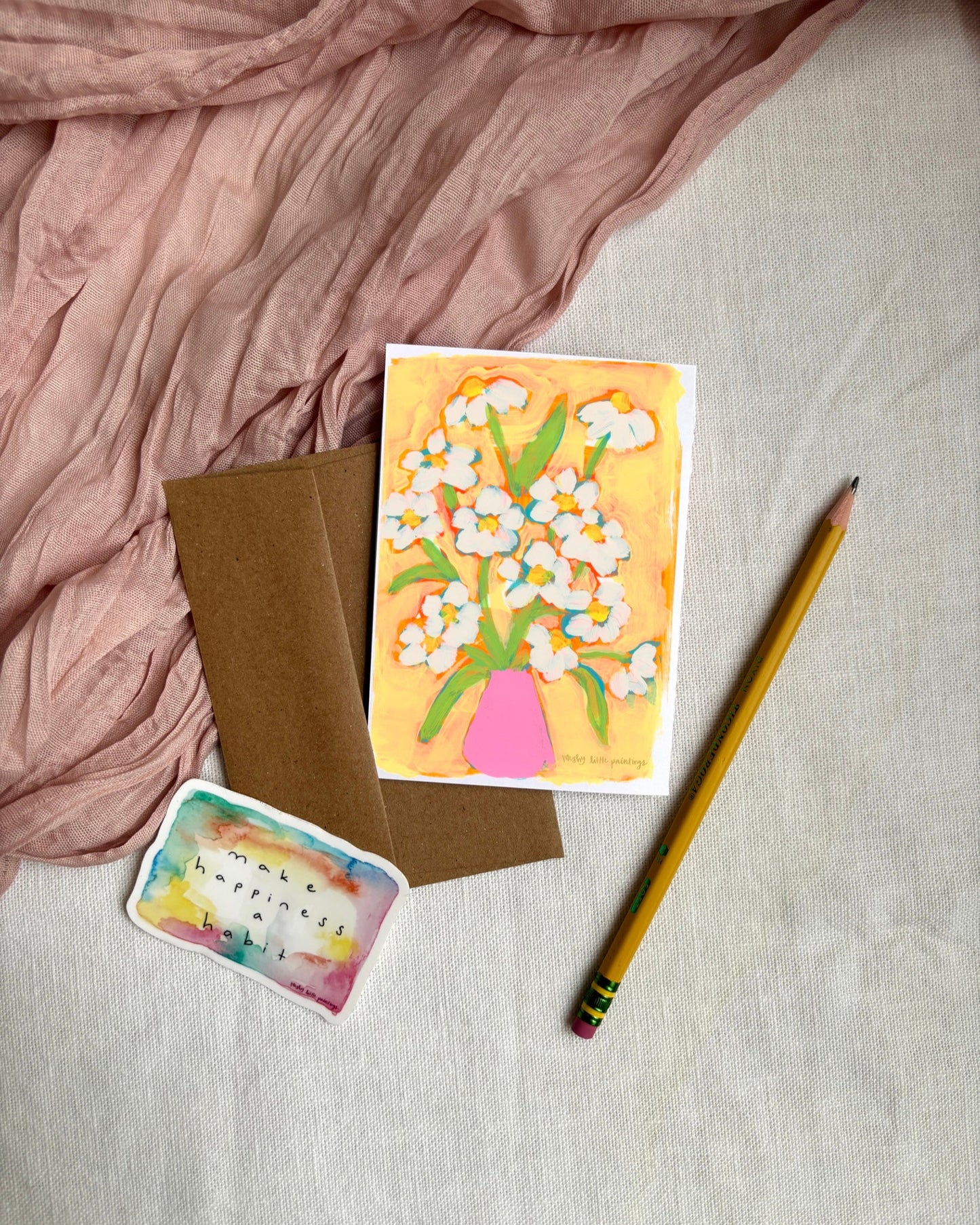 Daisies in Yellow Greeting Card