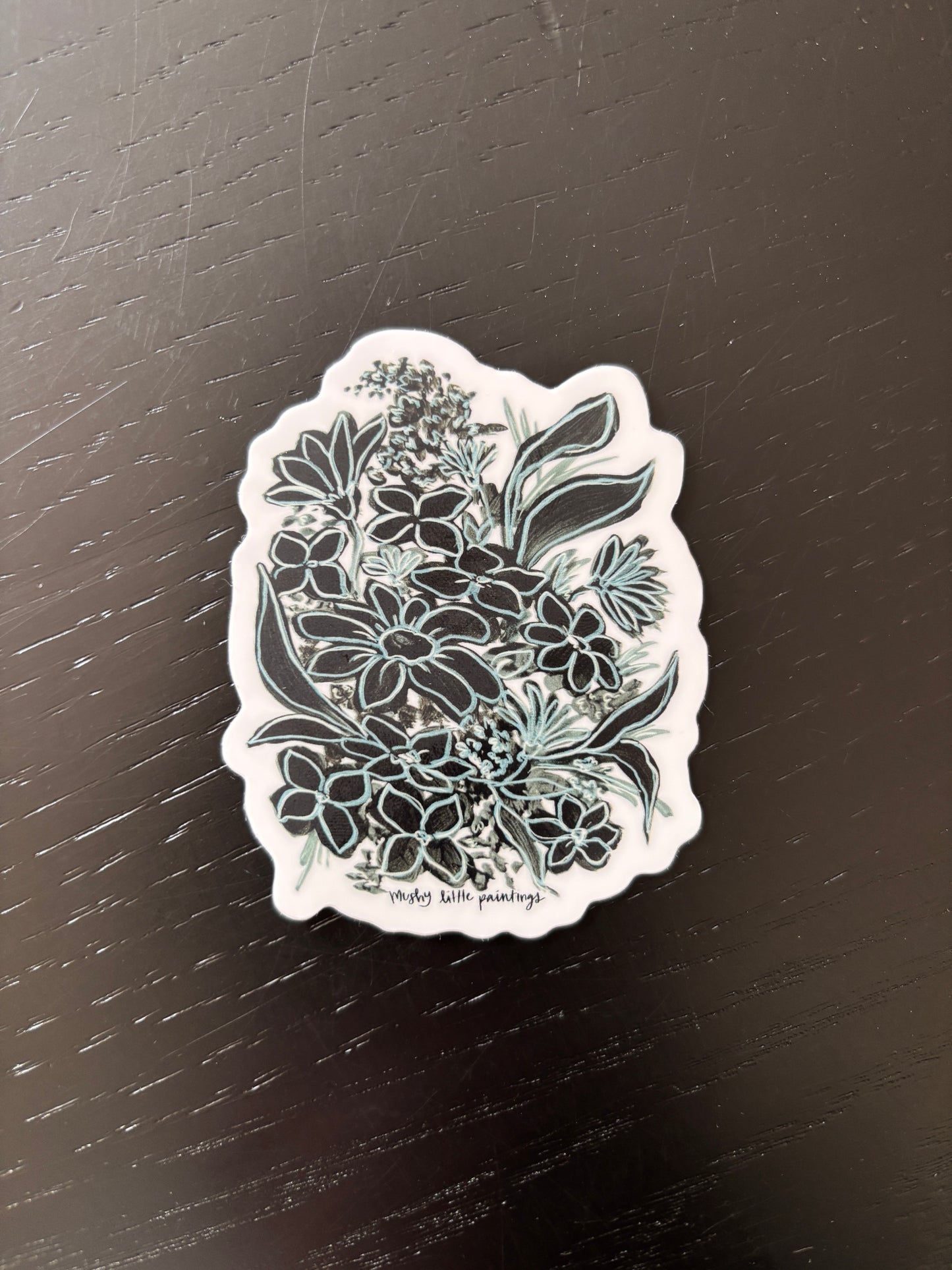 Paint It Black Daisy Sticker
