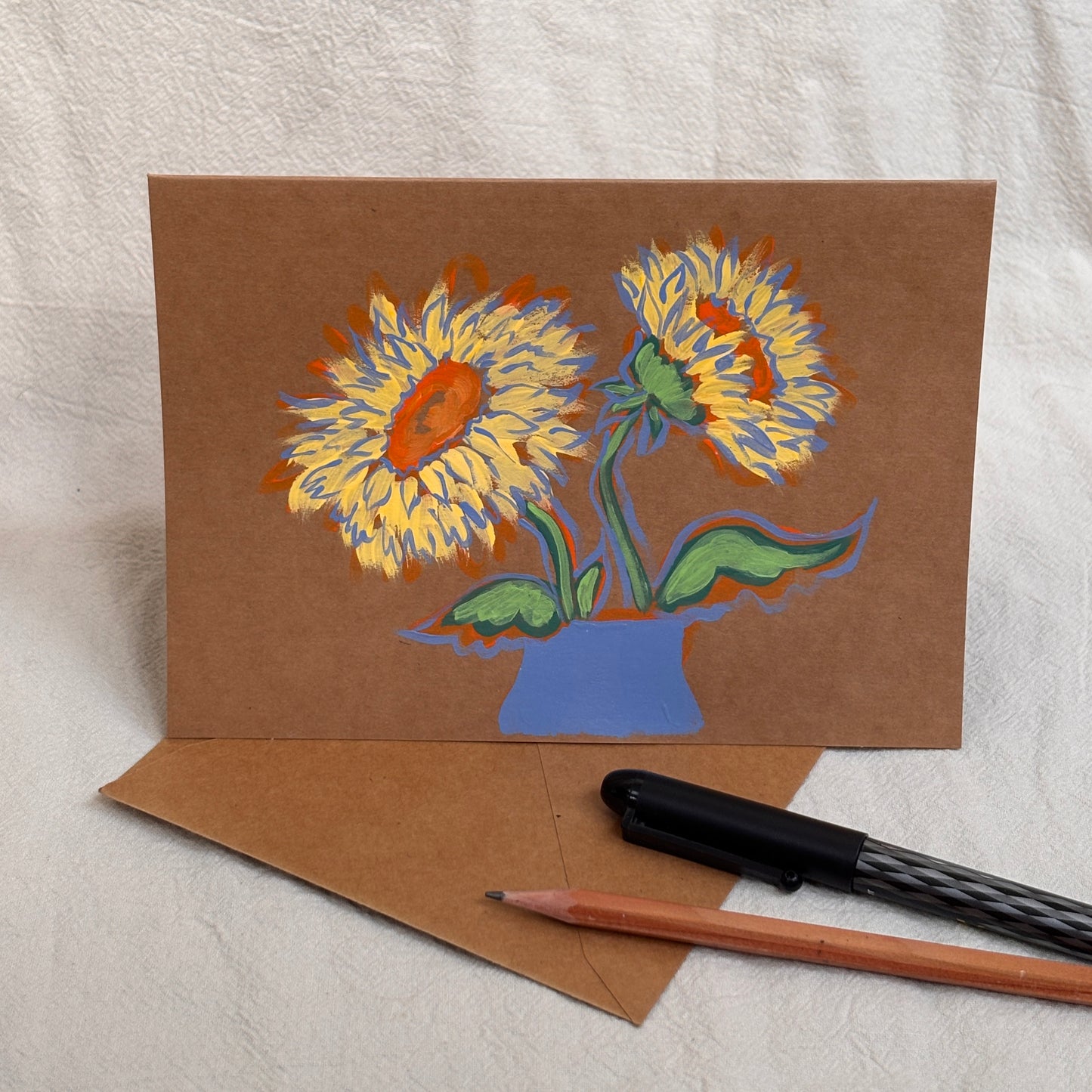 bouquets - kraft paper card