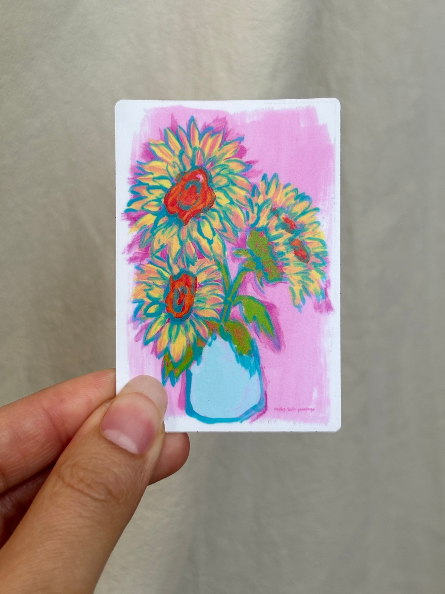 sunflower bouquet sticker