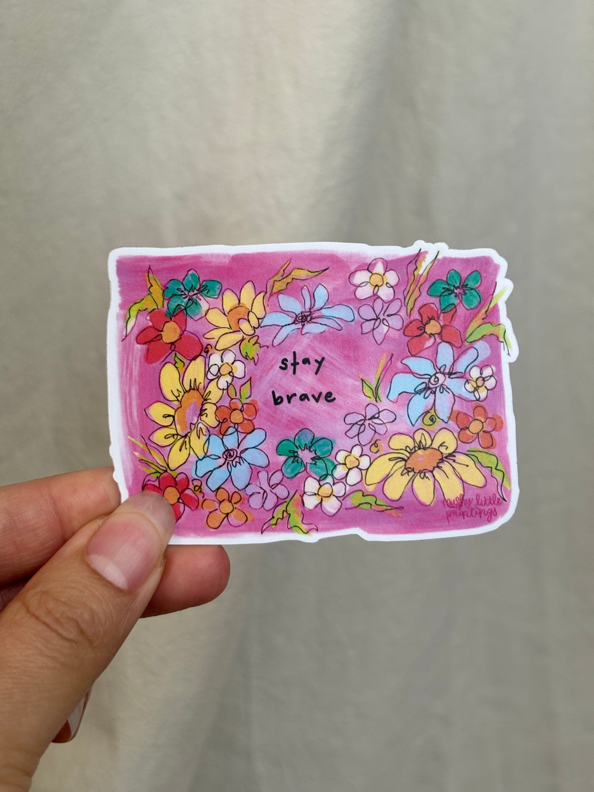 stay brave sticker