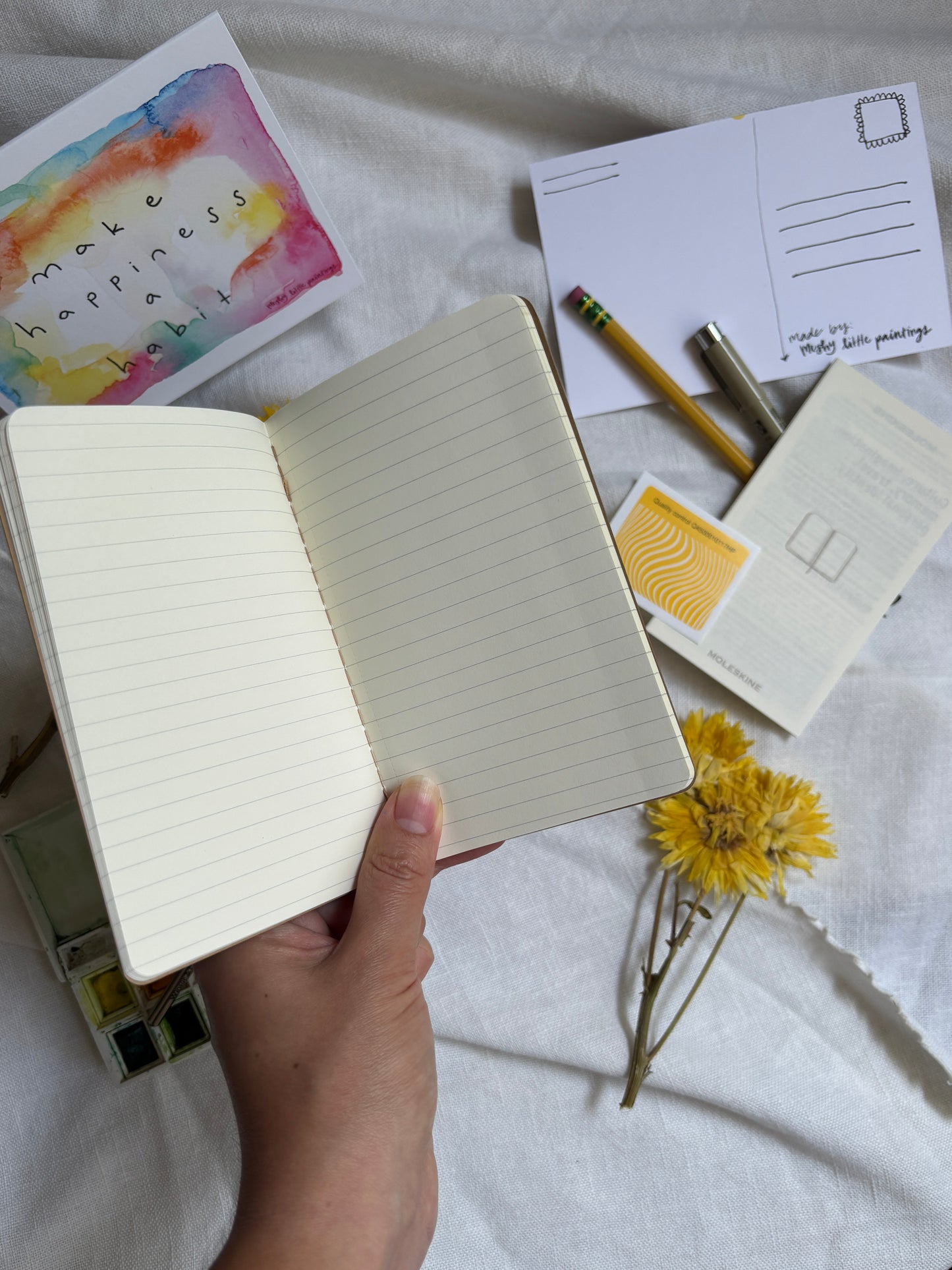 Painted Moleskine Pocket Journal