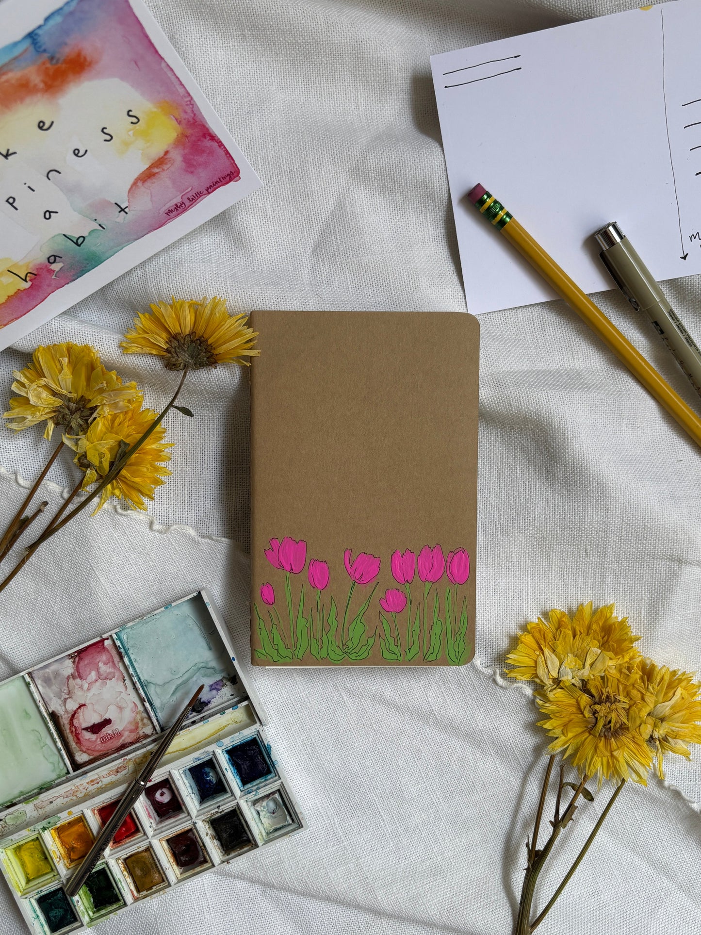 Painted Moleskine Pocket Journal