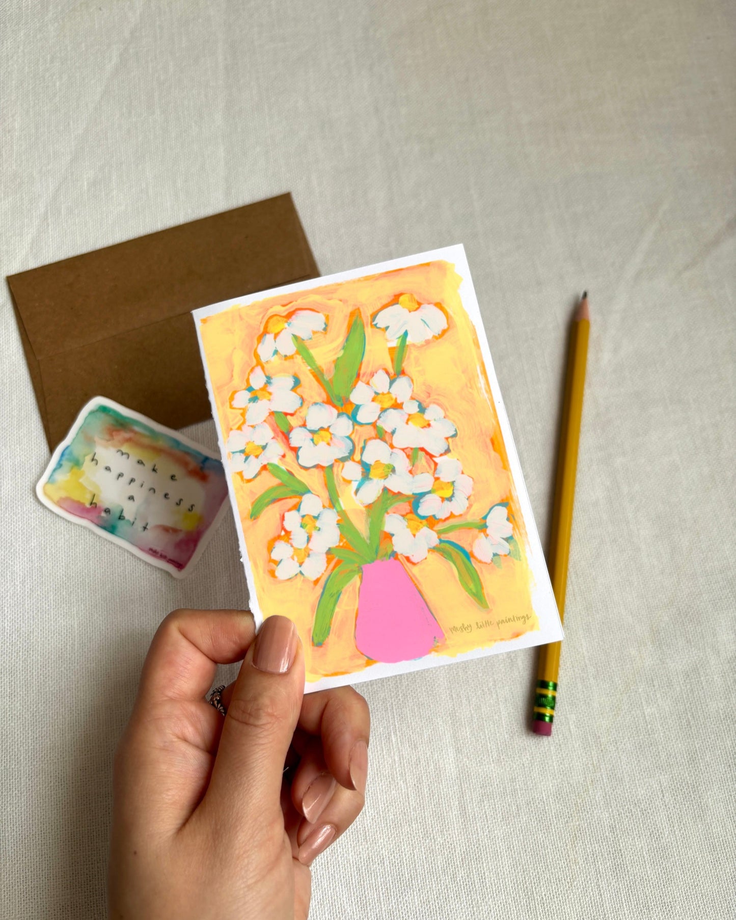 Daisies in Yellow Greeting Card