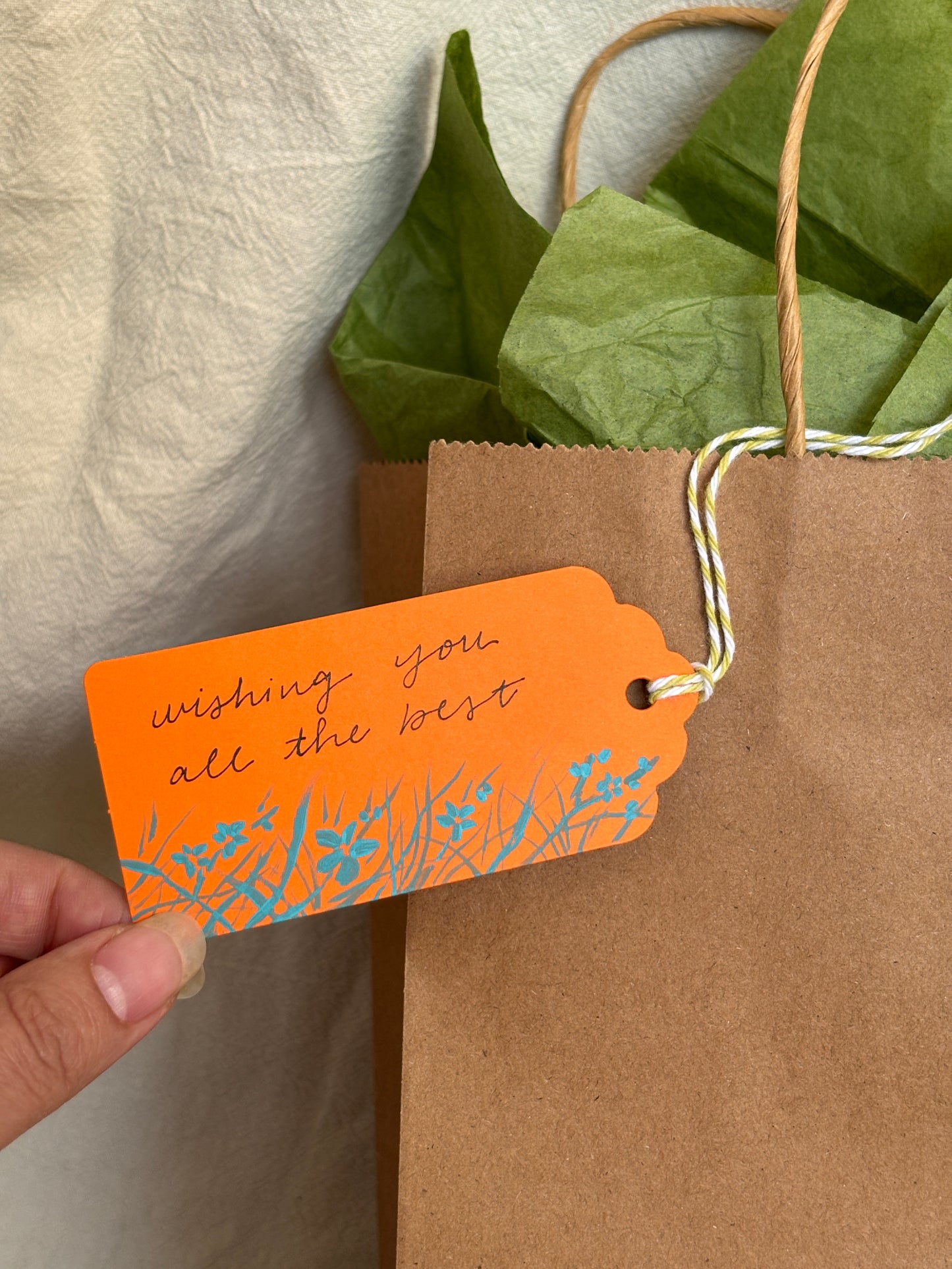 kraft paper gift tag