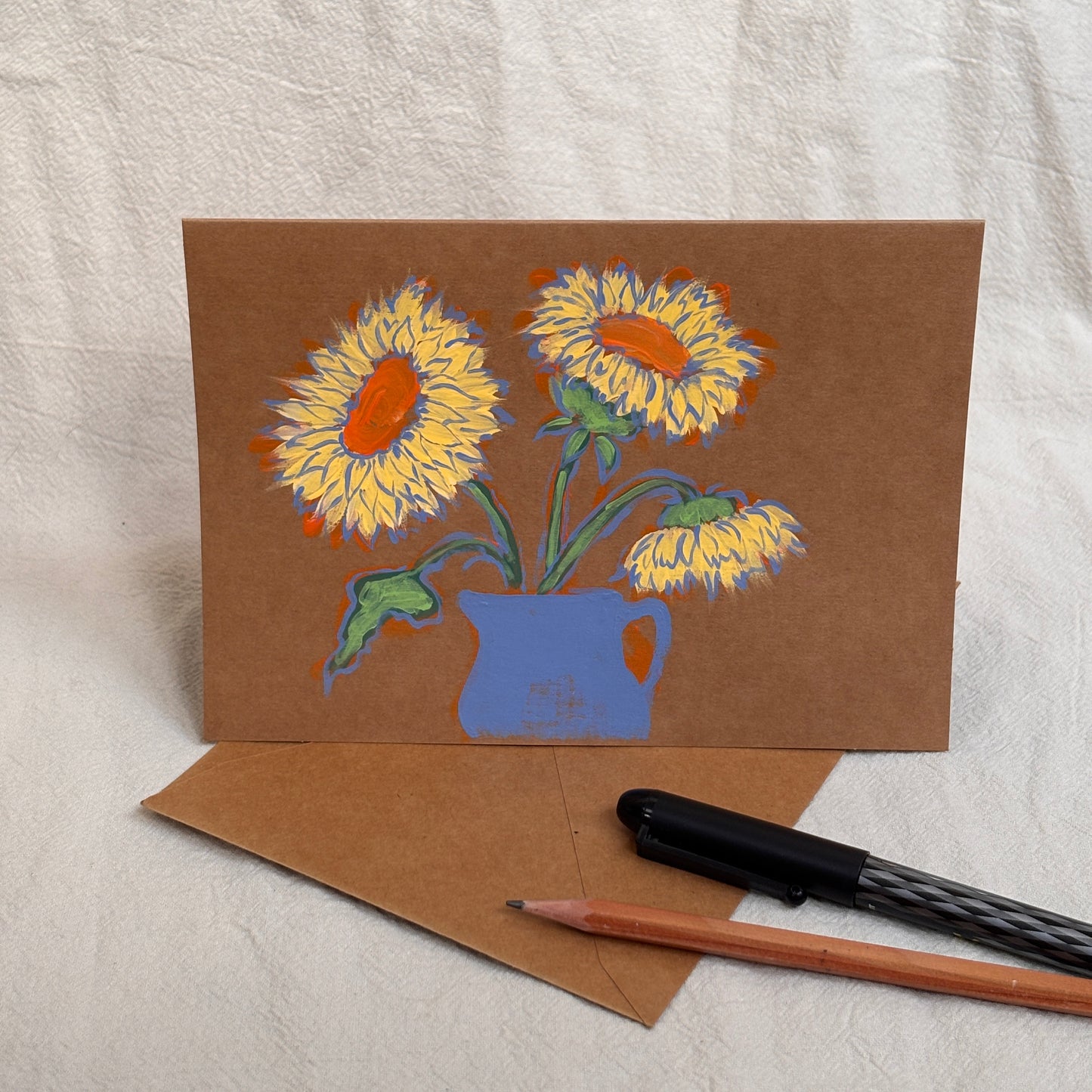 bouquets - kraft paper card
