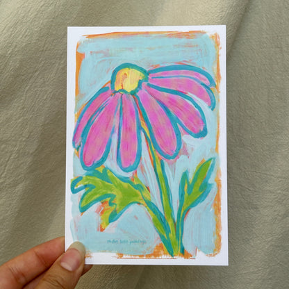 pink petals - postcard print pack