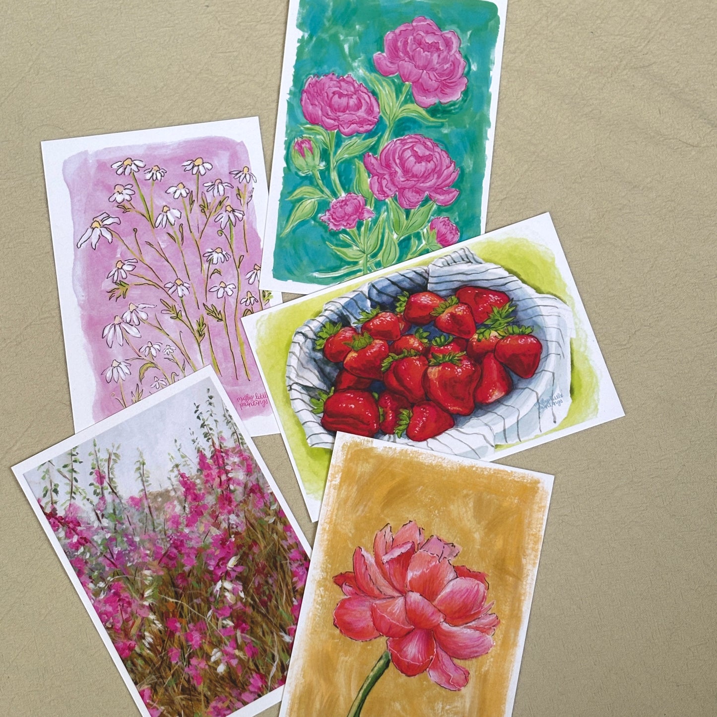 glimmers - postcard print pack
