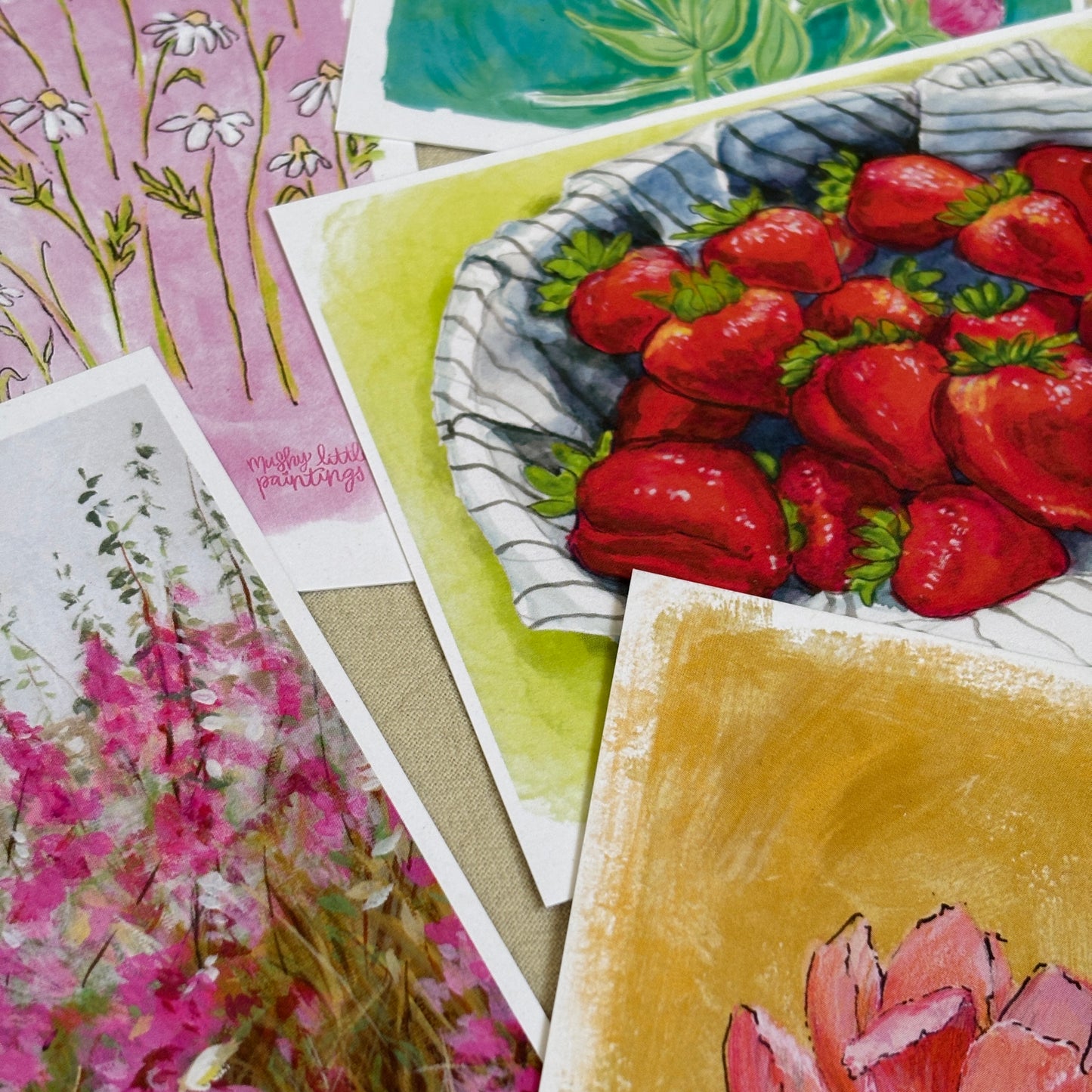 glimmers - postcard print pack