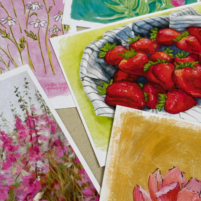 glimmers - postcard print pack