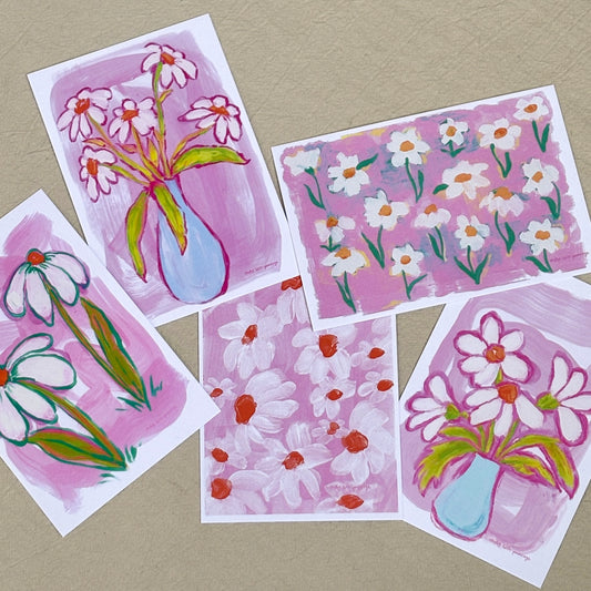 daisy - postcard print pack