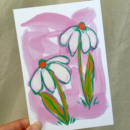 daisy - postcard print pack
