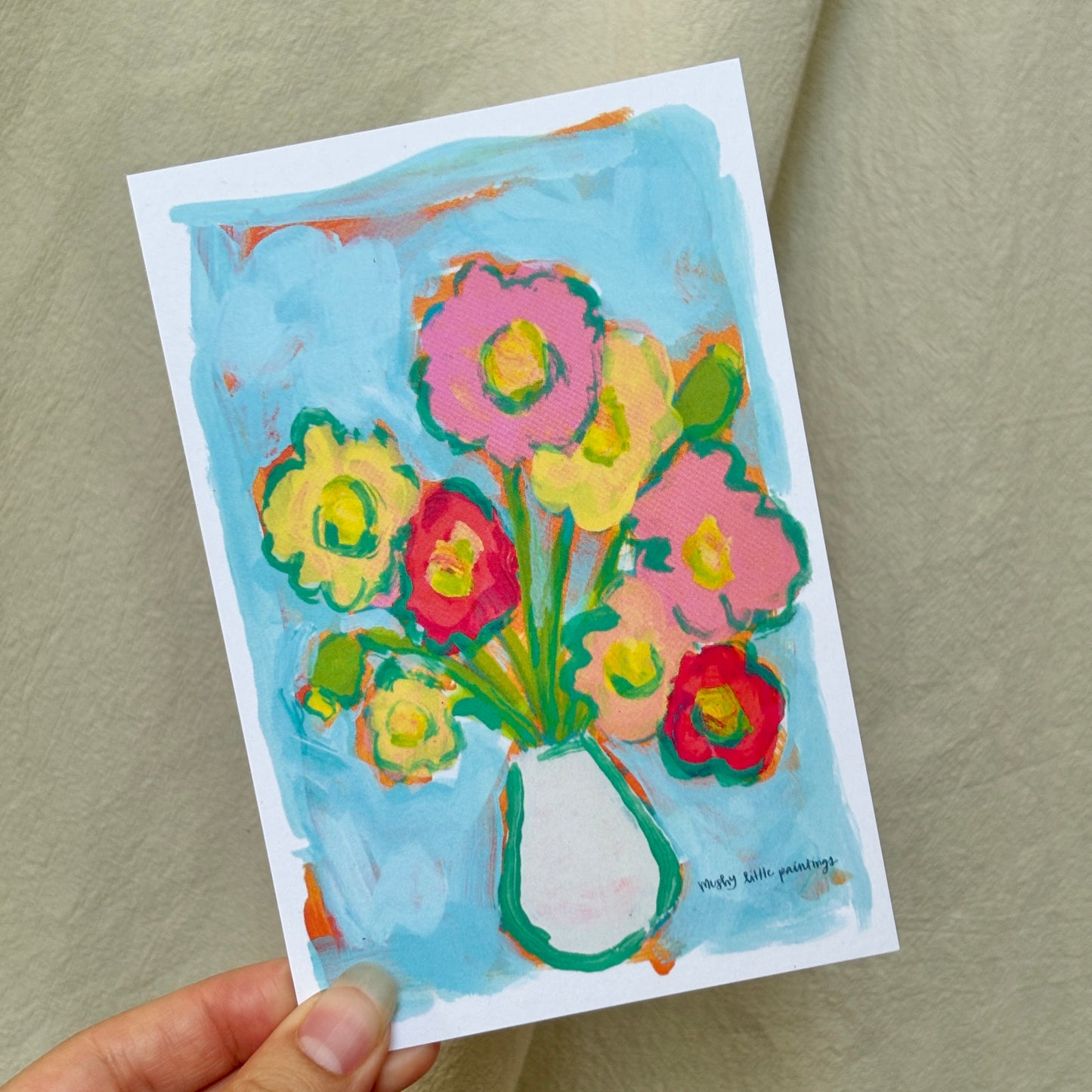 bouquets- postcard print pack