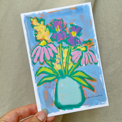 bouquets- postcard print pack