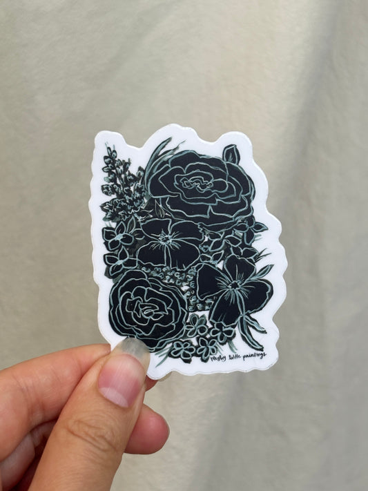 black rose sticker