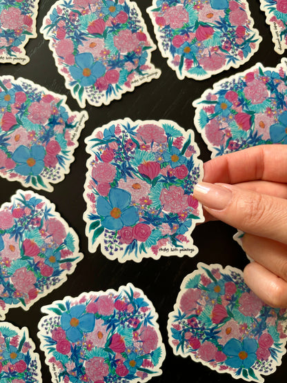 Blue Blossom Sticker