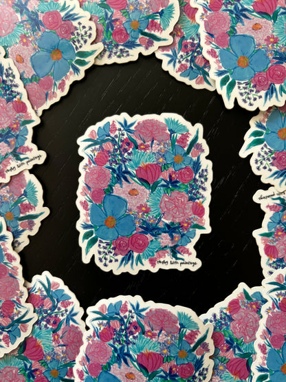 Blue Blossom Sticker