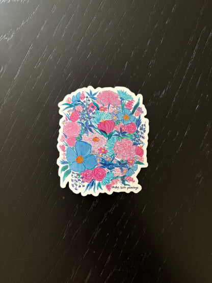 Blue Blossom Sticker
