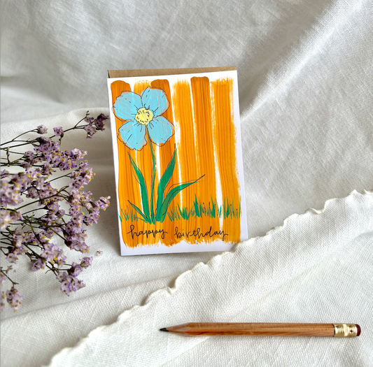 Blue Birthday Greeting Card