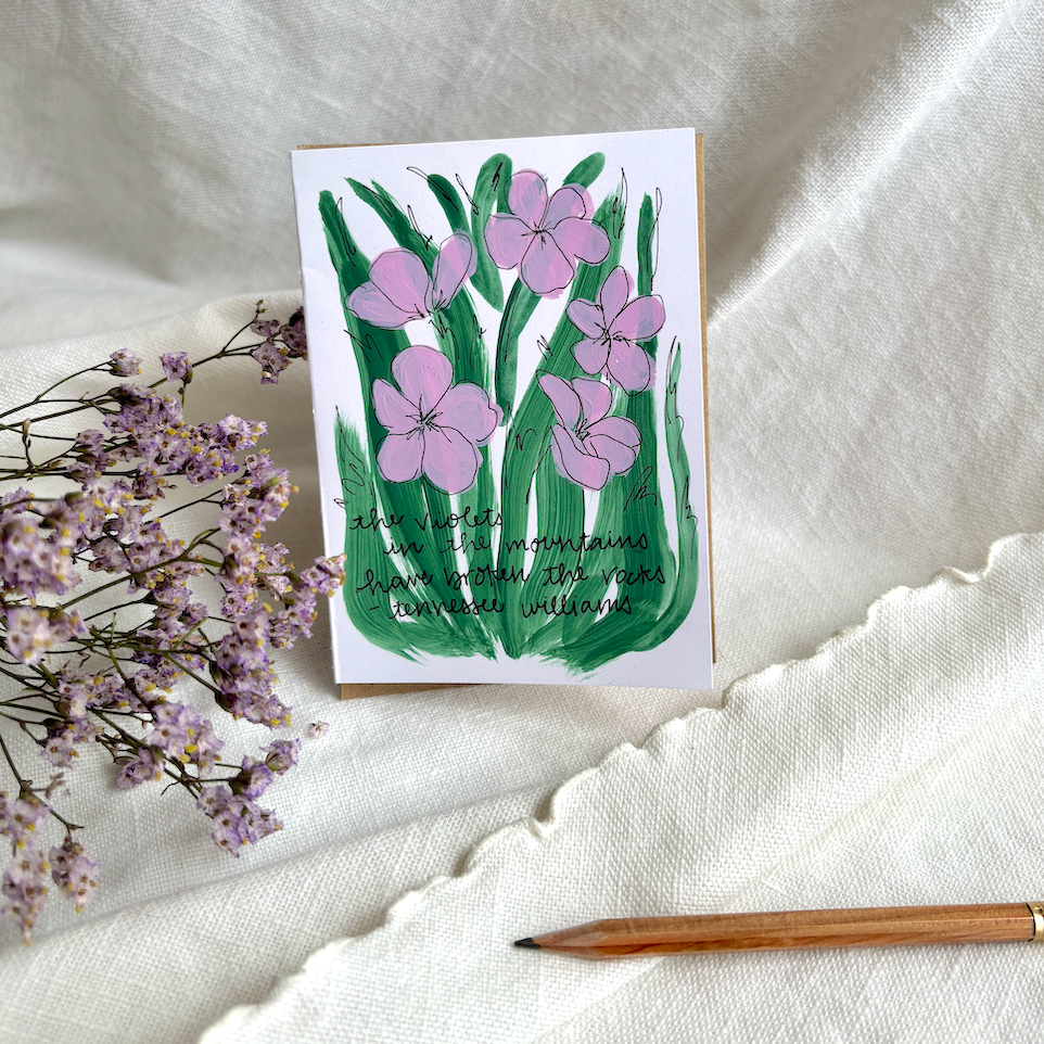 Violets Greeting Card